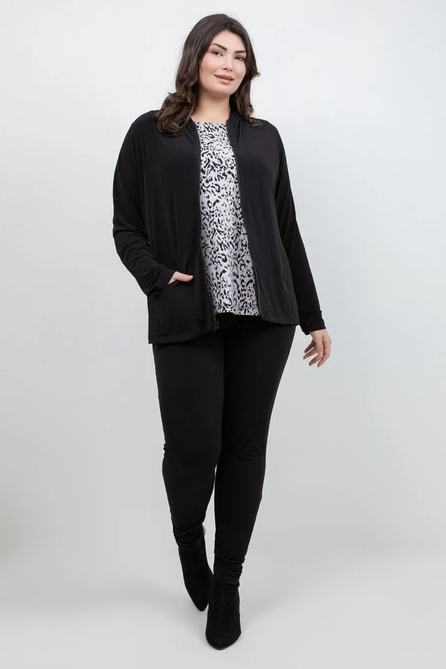 Vikki Vi Jersey Black Slim Leg Pant - Image 4