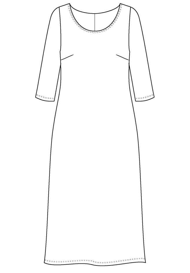 Vikki Vi Classic Black 3/4 Sleeve A-Line Dress - Image 5
