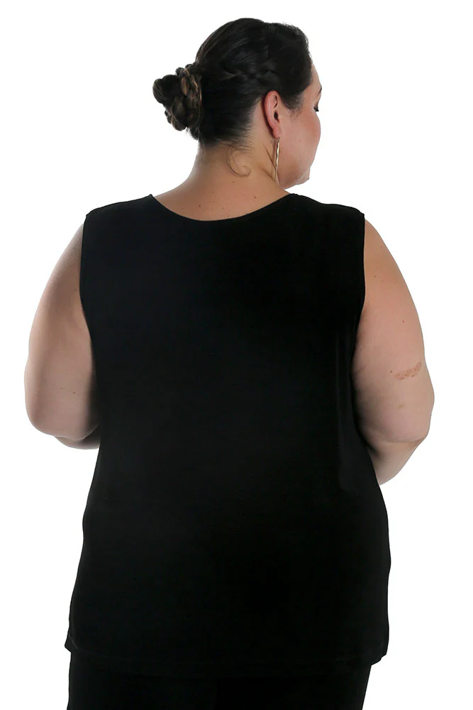 Vikki Vi Classic Black Sleeveless Tunic - Image 4