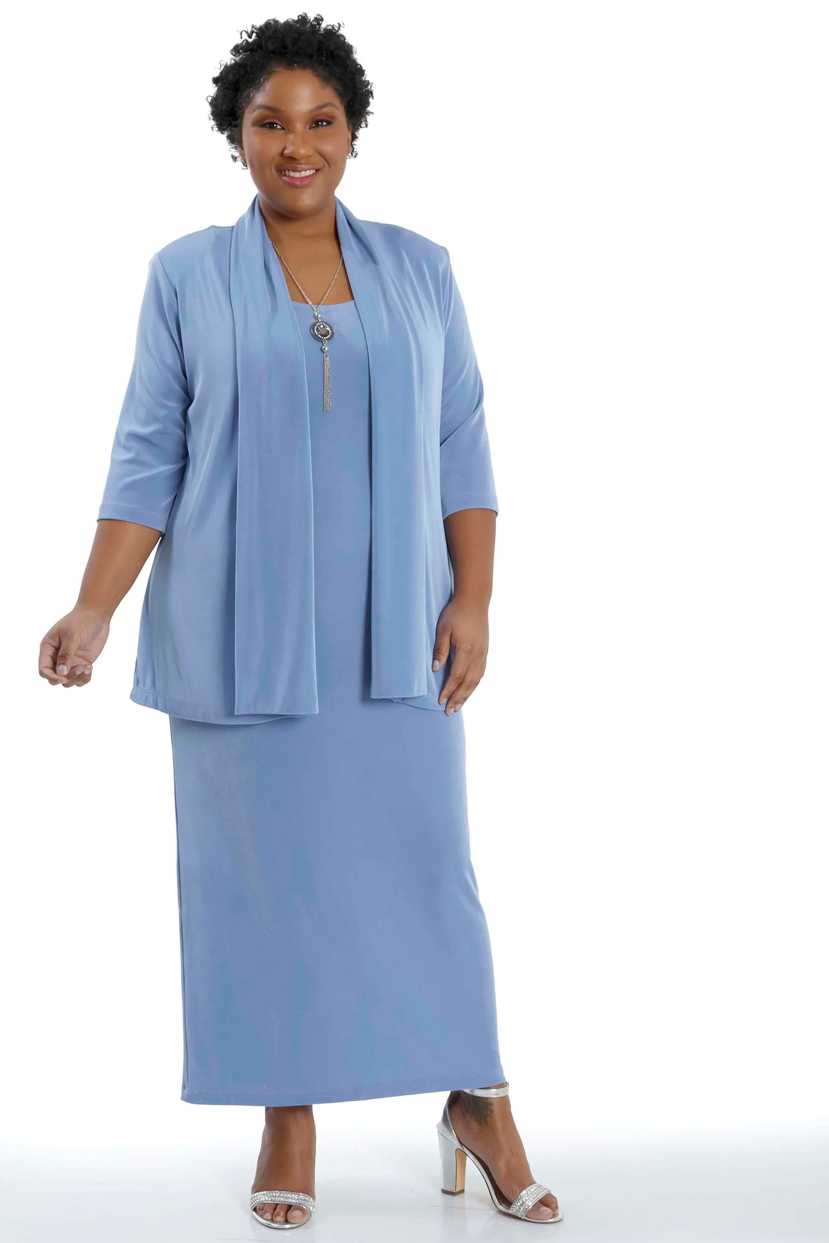 Vikki Vi Classic Powder Blue Maxi Tank Dress - Image 3