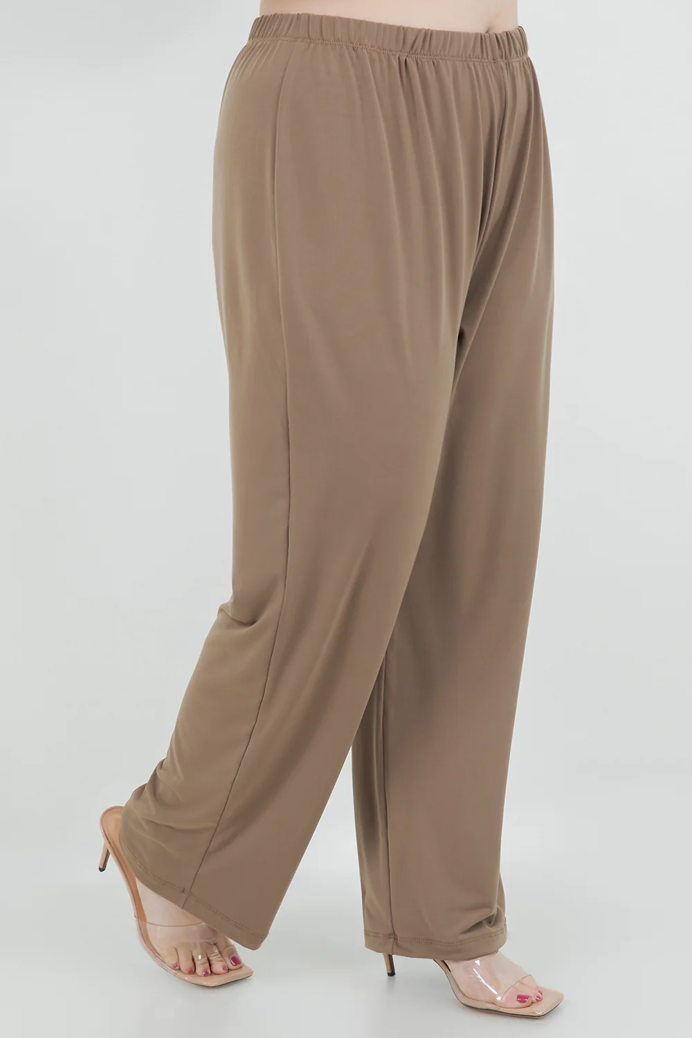 Vikki Vi Jersey Caramel Petite Pants - Image 3